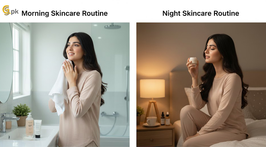 Morning vs Night Skincare Routin